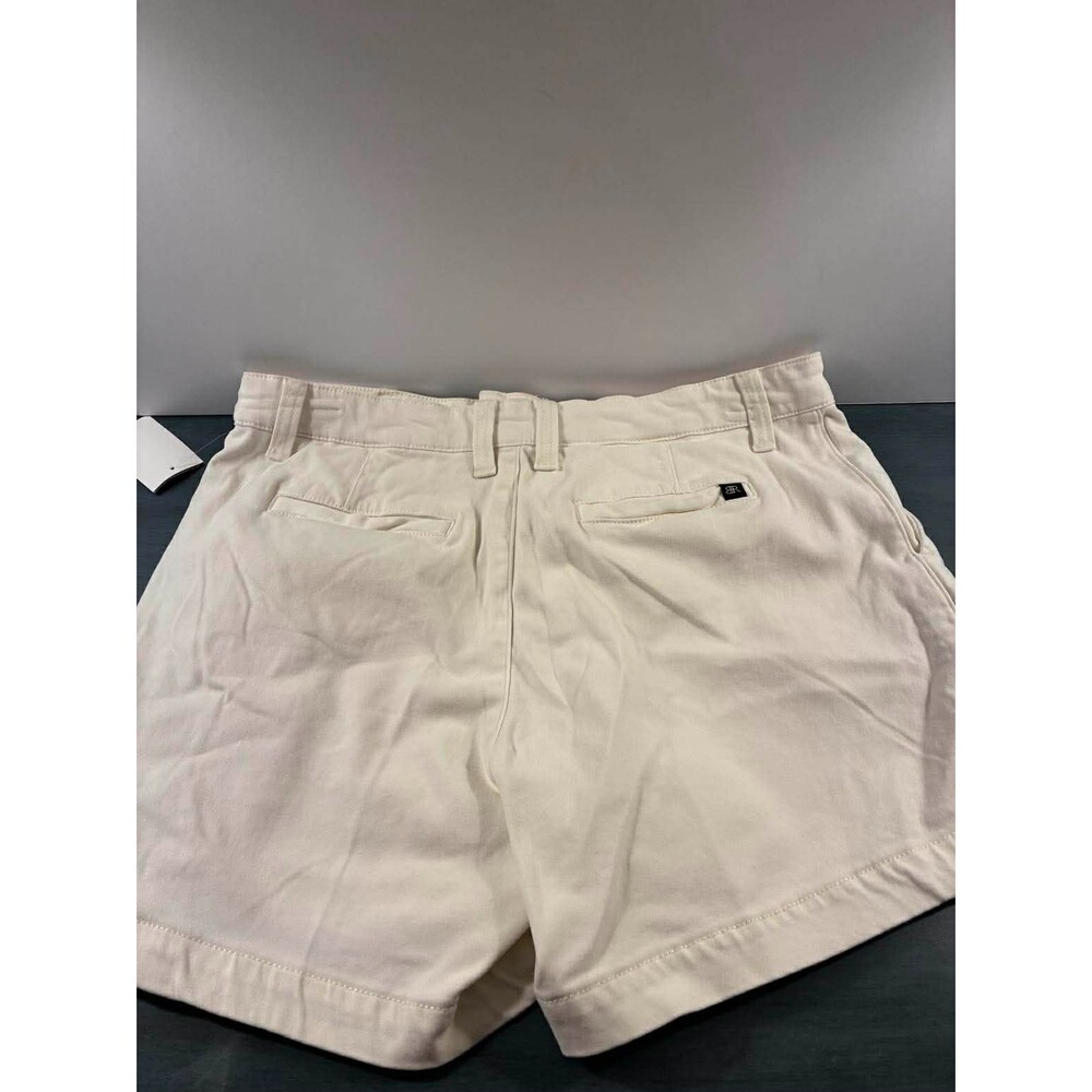 Banana Republic Shorts Womens 8 White Cotton Blend Mid Rise Classic Summer‎